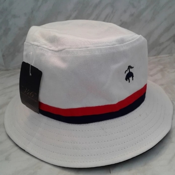 NWT Brooks Brothers Reversible Bucket Hat Cap unisex OSFM OS men's women's NEW - Picture 2 of 7